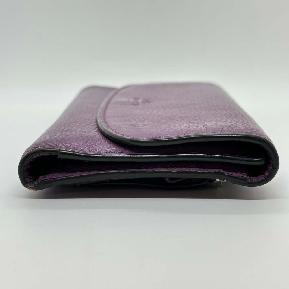 Coach Purple Pebble Leather Long Flap Wallet - Picture 16 of 16